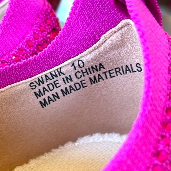 Brand New Corkys Swank Hey Girl Barbiecore Fuchsia Rhinestone Slip-on Sneakers - Picture 6 of 14